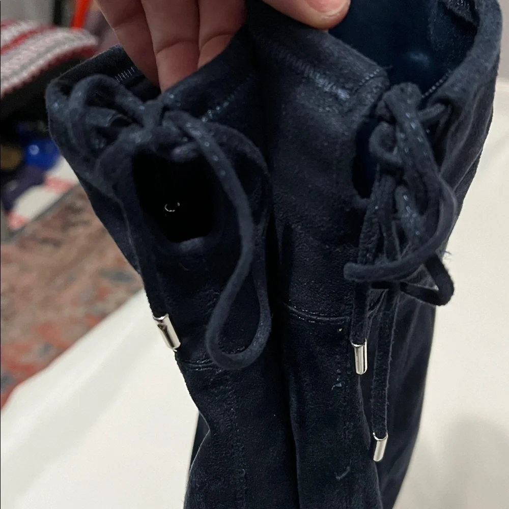 Marc Fisher “Hulie” Navy Suede Over the Knee Boots